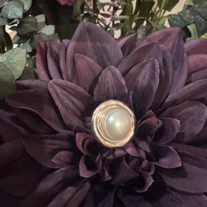 Elegant Sterling Silver and Pearl Accent Ring